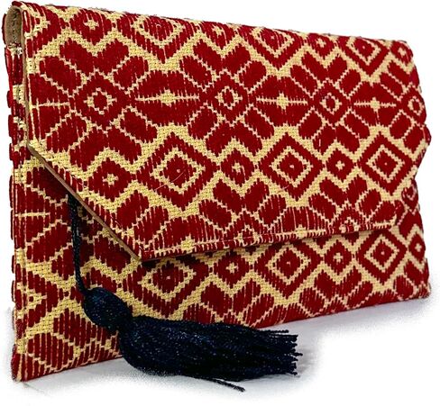 Clutch Bag "Juana", made by Jühue Artesanal, handmade bag made in Mexico, Multicolor Clutch bag, Hand embroidery, unique piece, Embroidered clutch bag, Mexican embroidery, Made in Mexico in Saudi Arabia