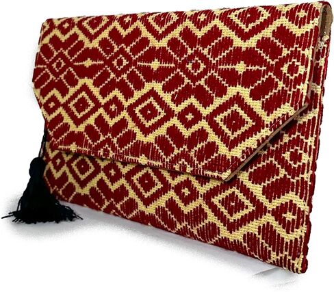 Clutch Bag "Juana", made by Jühue Artesanal, handmade bag made in Mexico, Multicolor Clutch bag, Hand embroidery, unique piece, Embroidered clutch bag, Mexican embroidery, Made in Mexico in Saudi Arabia