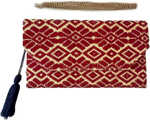 Clutch Bag "Juana", made by Jühue Artesanal, handmade bag made in Mexico, Multicolor Clutch bag, Hand embroidery, unique piece, Embroidered clutch bag, Mexican embroidery, Made in Mexico in Saudi Arabia