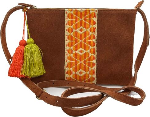 Crossbody "Vicenta", made by Jühue Artesanal, Made in Mexico, Black bag, handembroidery, unique piece, Embroidered bag, Mexican embroidery, Handmade, Suede Crossbody, Crossbody embroidery in Saudi Arabia