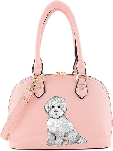 Labradoodle White Doodle Dog Hand Painted Purse/Handbag/Tote/Wearable Art - One of a Kind in Saudi Arabia