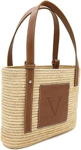 FRENCH BASKET luxury raffia bag with leather handles, beach bag, straw bag, summer bag in Saudi Arabia
