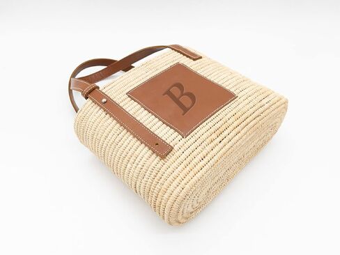FRENCH BASKET luxury raffia bag with leather handles, beach bag, straw bag, summer bag in Saudi Arabia