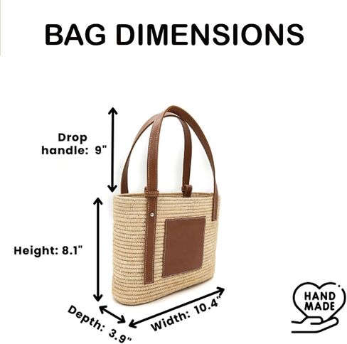 FRENCH BASKET luxury raffia bag with leather handles, beach bag, straw bag, summer bag in Saudi Arabia