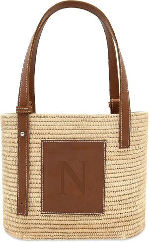FRENCH BASKET luxury raffia bag with leather handles, beach bag, straw bag, summer bag in Saudi Arabia