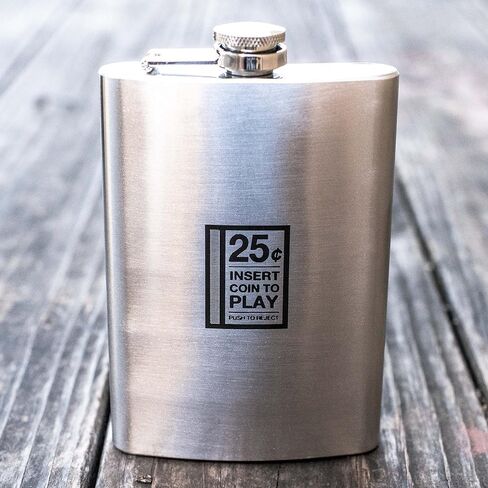8oz Insert Coin To Play Stainless Steel flask in Saudi Arabia