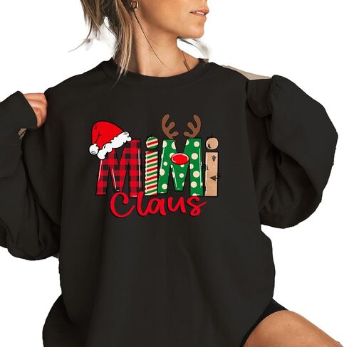 مخصص Gigi Claus Sweatshirt ، عيد الميلاد Mimi Nana Claus Sweatshirt ، هدية للأم ، الجدة ، ماما ماما ساينشيرت in Saudi Arabia