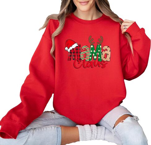 مخصص Gigi Claus Sweatshirt ، عيد الميلاد Mimi Nana Claus Sweatshirt ، هدية للأم ، الجدة ، ماما ماما ساينشيرت in Saudi Arabia