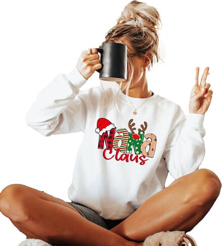 مخصص Gigi Claus Sweatshirt ، عيد الميلاد Mimi Nana Claus Sweatshirt ، هدية للأم ، الجدة ، ماما ماما ساينشيرت in Saudi Arabia
