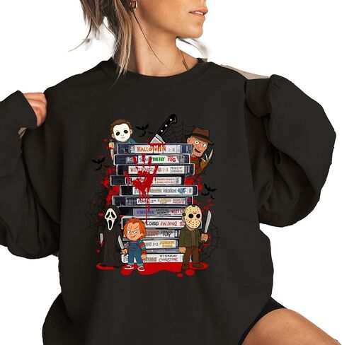 Cute Spooky Season Sweater,Halloween Sweatshirt, Womens Halloween Tshirt, Cute Fall Shirt, Gift For Halloween Tee, Spooky Season Shirt Gift in Saudi Arabia