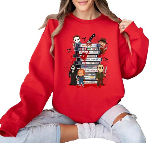 Cute Spooky Season Sweater,Halloween Sweatshirt, Womens Halloween Tshirt, Cute Fall Shirt, Gift For Halloween Tee, Spooky Season Shirt Gift in Saudi Arabia