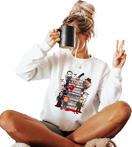 Cute Spooky Season Sweater,Halloween Sweatshirt, Womens Halloween Tshirt, Cute Fall Shirt, Gift For Halloween Tee, Spooky Season Shirt Gift in Saudi Arabia