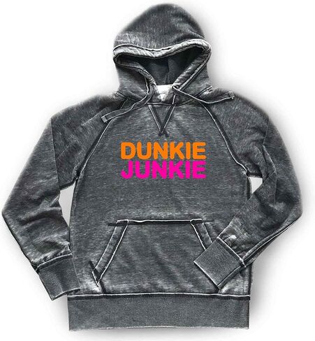 Dunkie Junkie Hoodie Shirt ناعمة من النوع الثقيل من النوع الثقيل محبي القهوة للجنسين خفيفة الوزن جودة وردية اللون البرتقالي الداكن الرمادي in Saudi Arabia