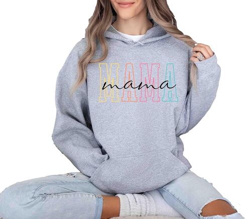 Mama Sweatshirt For Mothers Day Gift From Daughter, Mama Sweatshirt For Birthday Gift For Her, Baby Shower Gift, Mom Pregnancy Gift in Saudi Arabia