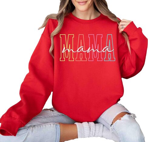 Mama Sweatshirt For Mothers Day Gift From Daughter, Mama Sweatshirt For Birthday Gift For Her, Baby Shower Gift, Mom Pregnancy Gift in Saudi Arabia