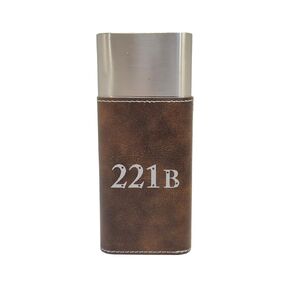 علبة السيجار مع قاطع - 221b جلد (ريفي/فضي) in Kuwait