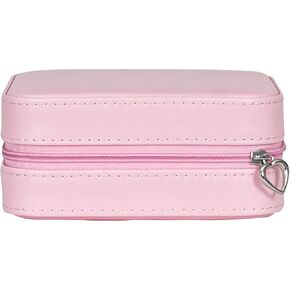 Metallic Silver Faux Leather Luna Travel Jewelry Case by Mele & Co. in Kuwait