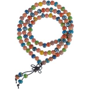 حبات صلاة مالا سوار 6 ملم سوار من السيراميك ثار يدويًا قلادة مرنة مصنوعة يدويًا للتأمل اليوغا للجنسين نساء الرجال in Kuwait