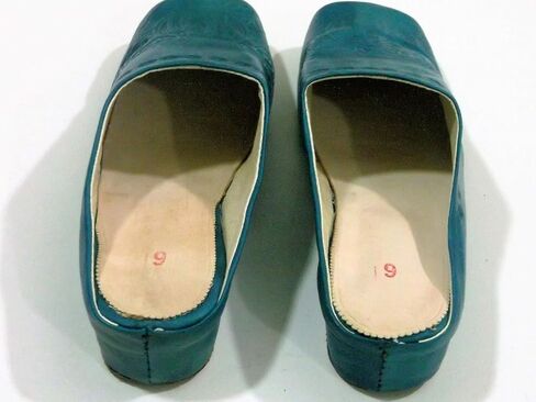 ladies slippers,leather house slippers for women,women's slippers, shoes slippers with à heel, blue slippers,house slippers leather slipper,house shoeshouse,handmade shoes for women (Turquoise, 9 US) in Saudi Arabia