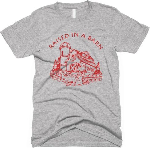 نشأت في قميص حظيرة مضحك قميص مزارع قميص مزارع هدية ودية مزرعة قميص الفكاهة tshirts تي شيرت الرسم الخمر in Saudi Arabia