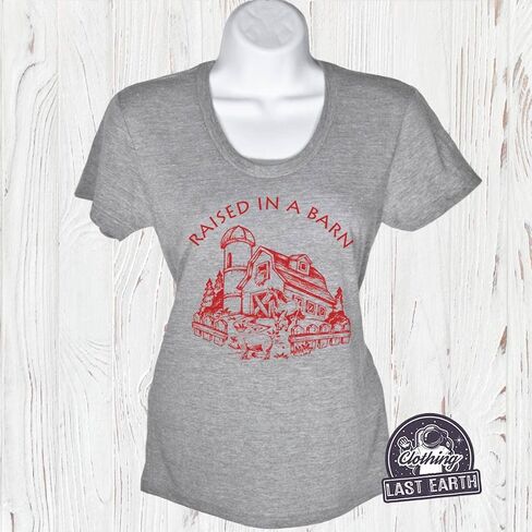 نشأت في قميص حظيرة مضحك قميص مزارع قميص مزارع هدية ودية مزرعة قميص الفكاهة tshirts تي شيرت الرسم الخمر in Saudi Arabia
