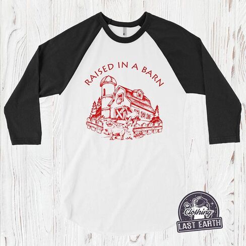 نشأت في قميص حظيرة مضحك قميص مزارع قميص مزارع هدية ودية مزرعة قميص الفكاهة tshirts تي شيرت الرسم الخمر in Saudi Arabia
