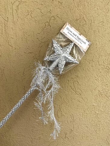 Glinda The Good Witch Silver Star Rhinestone Wand 37" Fairy, Cosplay, Glenda, Galinda in Saudi Arabia