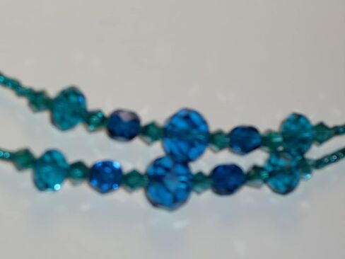Hand Beaded Eyeglass Chain Teal Blue Green with faceted accents 28 inches in Saudi Arabia