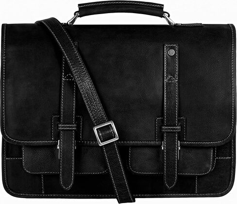 Time Resistance Leather Briefcase – Italian Handmade Leather Laptop Bag – Briefcase Convertible into Backpack in Saudi Arabia