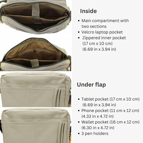 Cappadocia Vintage Cotton Messenger Bag - أكورديون. in Saudi Arabia