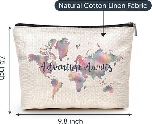 World Map Makeup Bag - Adventure Awaits, in Saudi Arabia
