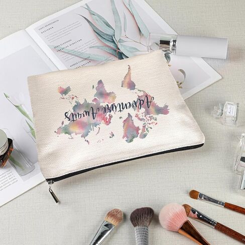 World Map Makeup Bag - Adventure Awaits, in Saudi Arabia