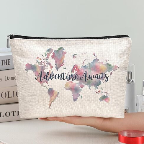 World Map Makeup Bag - Adventure Awaits, in Saudi Arabia
