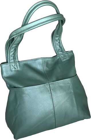 Fgalaze Green Leather Bag Everyday Women Fashion Handmade Handbags and Purses, Cloe in Saudi Arabia