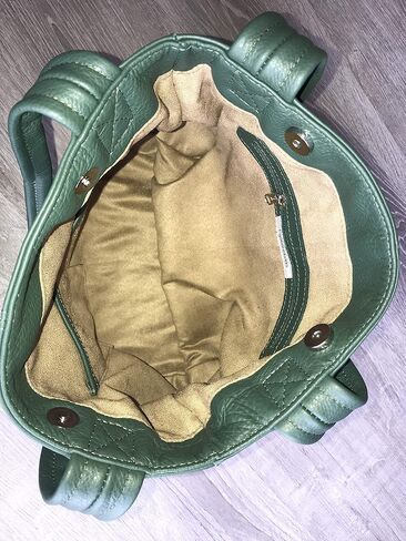 Fgalaze Green Leather Bag Everyday Women Fashion Handmade Handbags and Purses, Cloe in Saudi Arabia