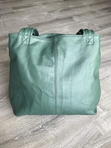Fgalaze Green Leather Bag Everyday Women Fashion Handmade Handbags and Purses, Cloe in Saudi Arabia
