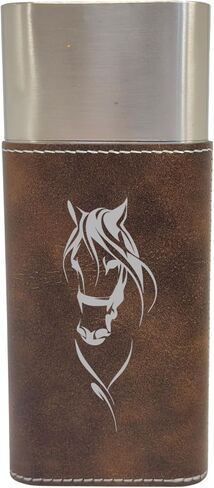 Cigar Case with Cutter - My Horse - Leather (Rustic/Silver) in Saudi Arabia