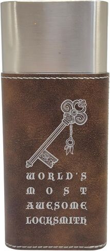 Cigar Case with Cutter - Worlds most awesome locksmith - Leather (Rustic/Silver) in Saudi Arabia