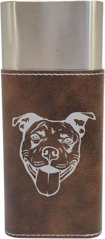 Cigar Case with Cutter - Pit Bull - Leather (Rustic/Silver) in Saudi Arabia