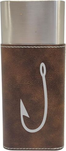Cigar Case with Cutter - Fish Hook - Leather (Rustic/Silver) in Saudi Arabia