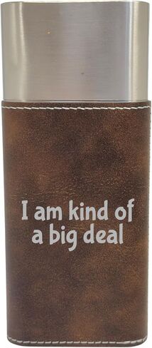 Cigar Case with Cutter - I am kind of a big deal - Leather (Rustic/Silver) in Saudi Arabia