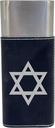 Cigar Case with Cutter - Star of David - Leather (Rustic/Silver) in Saudi Arabia
