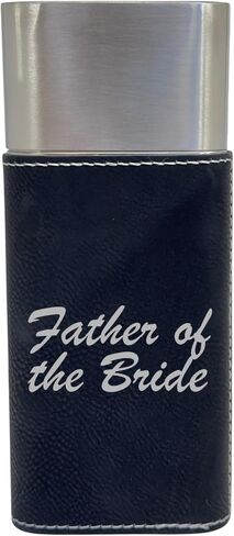 Cigar Case with Cutter - Father of the Bride - Leather (Rustic/Silver) in Saudi Arabia