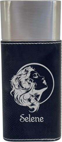 Cigar Case with Cutter - Selene Goddess of the Moon - Leather (Rustic/Silver) in Saudi Arabia