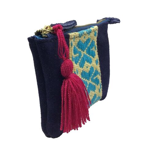 Purse "Elisa", made by Jühue Artesanal, Handmade purse made in Mexico, Purple purse, hand embroidery, unique piece, Embroidered purse, Mexican embroidery, Made in Mexico, Suede purse in Saudi Arabia