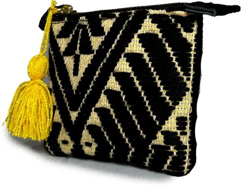 Purse "Elisa", made by Jühue Artesanal, Handmade purse made in Mexico, Black purse, hand embroidery, unique piece, Embroidered purse, Mexican embroidery, Made in Mexico, Suede purse in Saudi Arabia