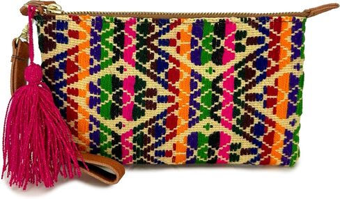 Purse "Erika", made by Jühue Artesanal, Handmade purse made in Mexico, Green Purse, hand embroidery, unique piece, Embroidered purse, Mexican embroidery, Made in Mexico, Suede Purse in Saudi Arabia