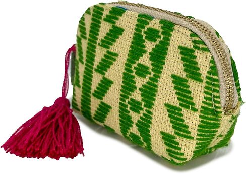 Coin purse "Ernestina", made by Jühue Artesanal, Handmade purse made in Mexico, Multicolor purse, hand embroidery, unique piece, Embroidered purse, Mexican embroidery, Made in Mexico in Kuwait
