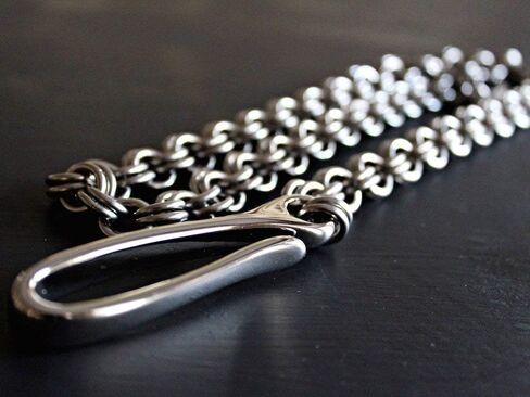 Men's Stainless Steel Iron Heart Weave Wallet Chain 14 Gauge in Saudi Arabia