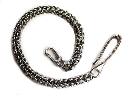 Men's Stainless Steel Persian Weave Wallet Chain with Hook in Saudi Arabia